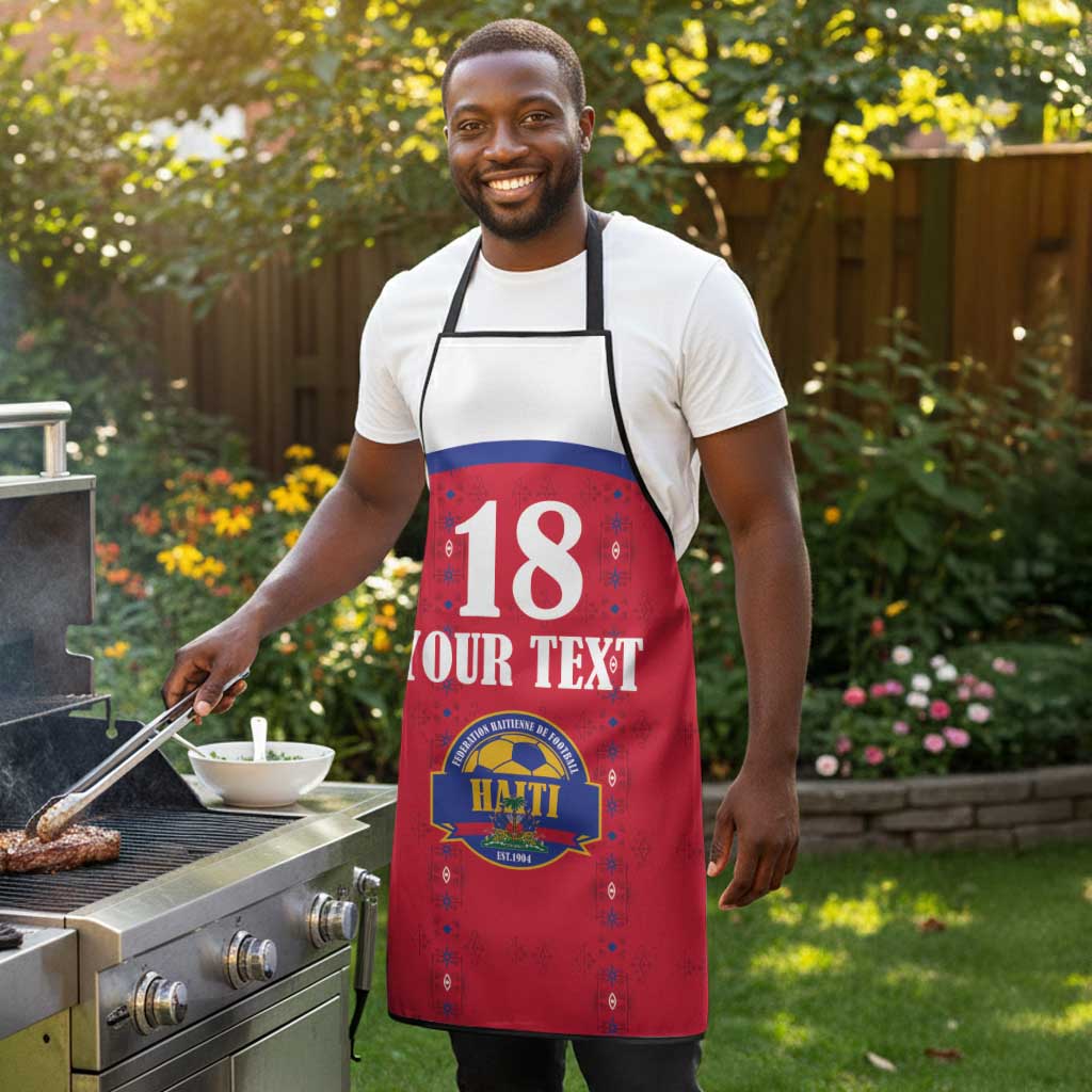 Custom Afro-Haitians Football Pride Apron Les Grenadiers Veve Vodou Red Version