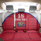 Custom Afro-Haitians Football Pride Back Car Seat Cover Les Grenadiers Veve Vodou Red Version - African Pride