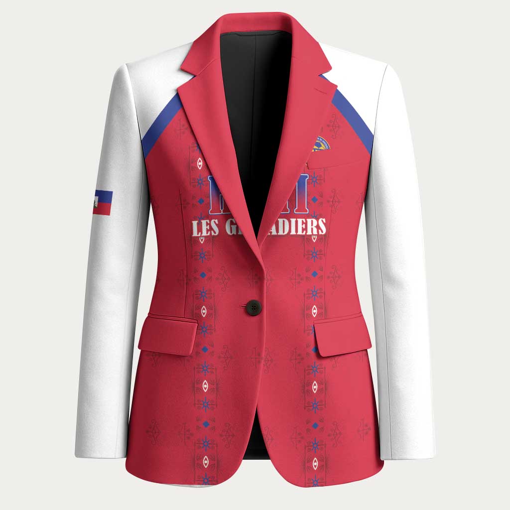 Custom Afro-Haitians Football Pride Blazer Les Grenadiers Veve Vodou Red Version