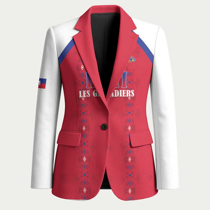 Custom Afro-Haitians Football Pride Blazer Les Grenadiers Veve Vodou Red Version