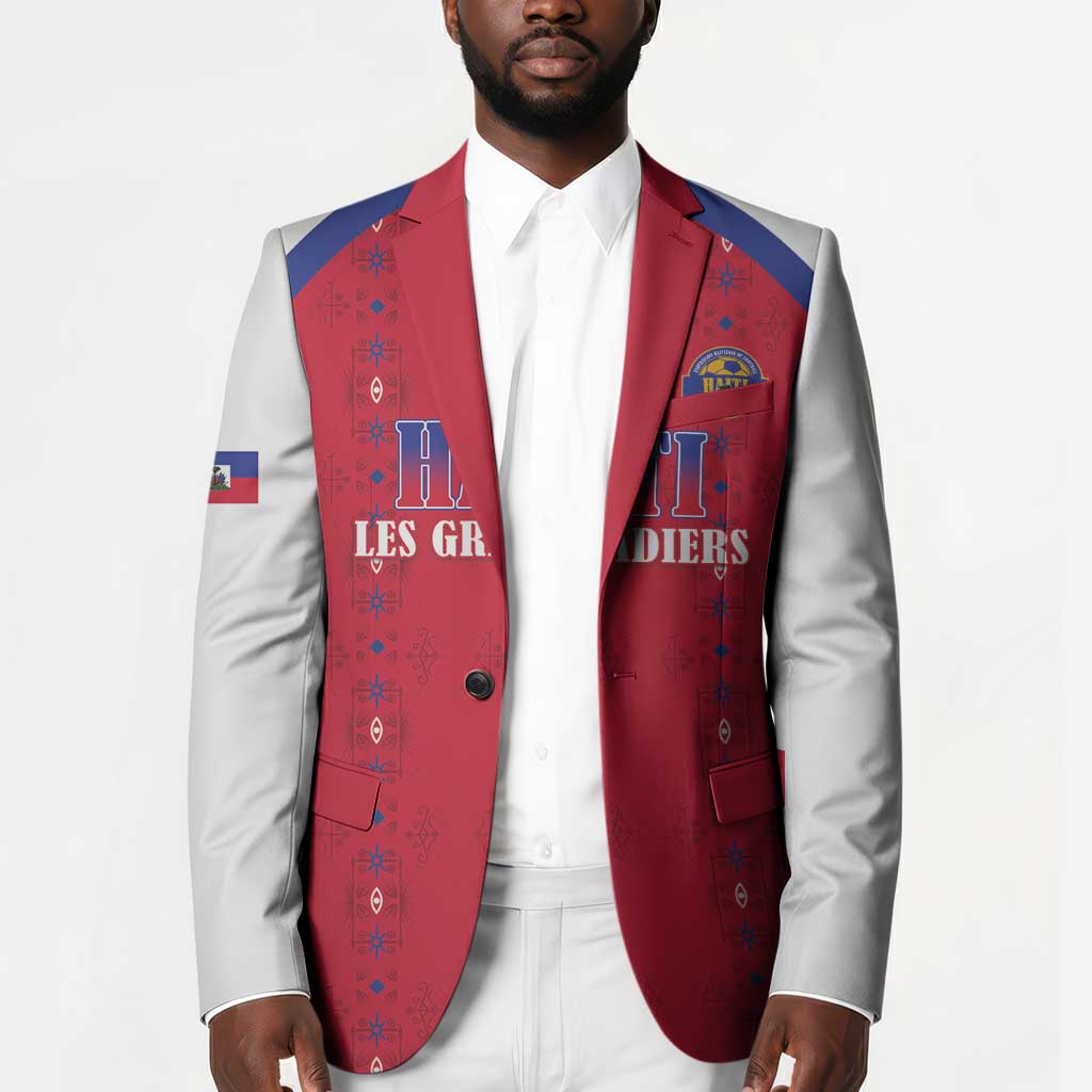 Custom Afro-Haitians Football Pride Blazer Les Grenadiers Veve Vodou Red Version