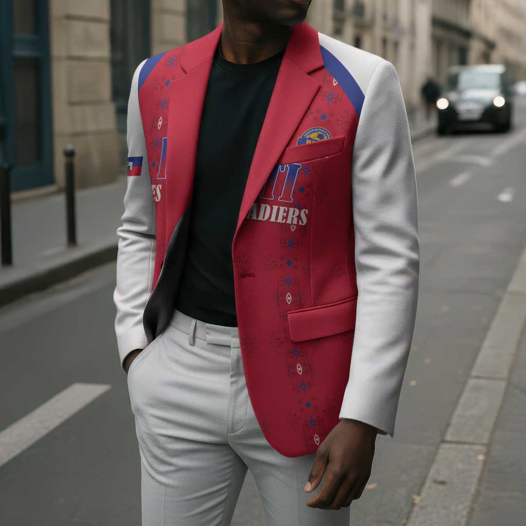 Custom Afro-Haitians Football Pride Blazer Les Grenadiers Veve Vodou Red Version