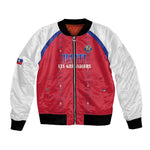 Custom Afro-Haitians Football Pride Bomber Jacket Les Grenadiers Veve Vodou Red Version - African Pride