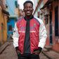 Custom Afro-Haitians Football Pride Bomber Jacket Les Grenadiers Veve Vodou Red Version - African Pride
