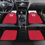 Custom Afro-Haitians Football Pride Car Mats Les Grenadiers Veve Vodou Red Version - African Pride