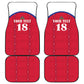 Custom Afro-Haitians Football Pride Car Mats Les Grenadiers Veve Vodou Red Version - African Pride