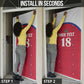 Custom Afro-Haitians Football Pride Door Cover Les Grenadiers Veve Vodou Red Version