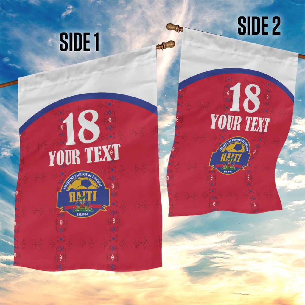 Custom Afro-Haitians Football Pride Garden Flag Les Grenadiers Veve Vodou Red Version - African Pride