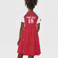 Custom Afro-Haitians Football Pride Kid Short Sleeve Dress Les Grenadiers Veve Vodou Red Version LT18