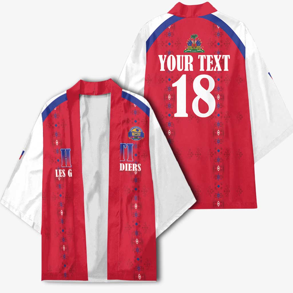 Custom Afro-Haitians Football Pride Kimono Les Grenadiers Veve Vodou Red Version