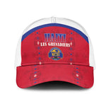 Afro-Haitians Football Pride Mesh Trucker Cap Les Grenadiers Veve Vodou Red Version - African Pride