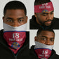 Custom Afro-Haitians Football Pride Neck Gaiter Les Grenadiers Veve Vodou Red Version - African Pride