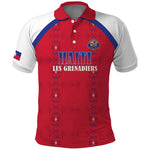 Custom Afro-Haitians Football Pride Polo Shirt Les Grenadiers Veve Vodou Red Version LT18