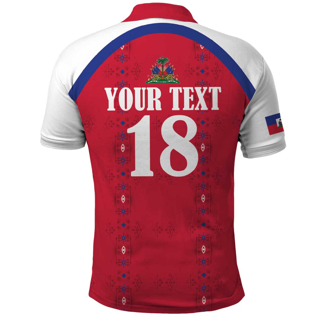 Custom Afro-Haitians Football Pride Polo Shirt Les Grenadiers Veve Vodou Red Version LT18