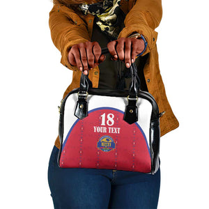 Custom Afro-Haitians Football Pride Shoulder Handbag Les Grenadiers Veve Vodou Red Version - African Pride