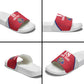 Custom Afro-Haitians Football Pride Slide Sandals Les Grenadiers Veve Vodou Red Version