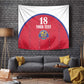 Custom Afro-Haitians Football Pride Tapestry Les Grenadiers Veve Vodou Red Version - African Pride