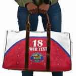 Custom Afro-Haitians Football Pride Travel Bag Les Grenadiers Veve Vodou Red Version