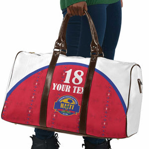 Custom Afro-Haitians Football Pride Travel Bag Les Grenadiers Veve Vodou Red Version