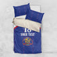 Custom Afro-Haitians Football Pride Bedding Set Les Grenadiers Veve Vodou Blue Version - African Pride