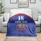 Custom Afro-Haitians Football Pride Blanket Les Grenadiers Veve Vodou Blue Version - African Pride
