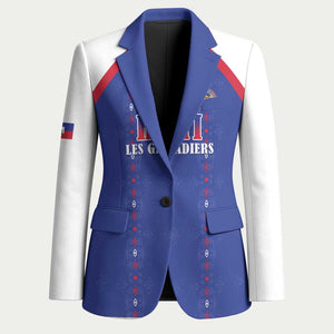 Custom Afro-Haitians Football Pride Blazer Les Grenadiers Veve Vodou Blue Version
