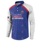 Custom Afro-Haitians Football Pride Button Sweatshirt Les Grenadiers Veve Vodou Blue Version