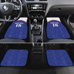 Custom Afro-Haitians Football Pride Car Mats Les Grenadiers Veve Vodou Blue Version - African Pride