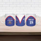 Custom Afro-Haitians Football Pride Ceramic Mug Les Grenadiers Veve Vodou Blue Version