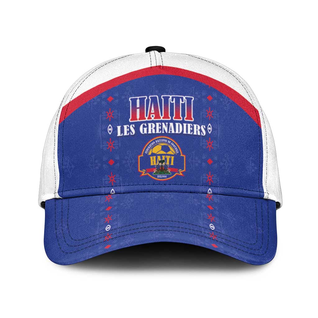 Afro-Haitians Football Pride Classic Cap Les Grenadiers Veve Vodou Blue Version - African Pride