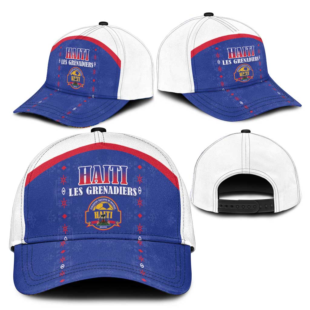 Afro-Haitians Football Pride Classic Cap Les Grenadiers Veve Vodou Blue Version - African Pride