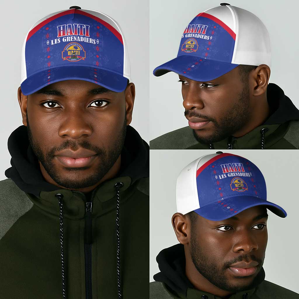 Afro-Haitians Football Pride Classic Cap Les Grenadiers Veve Vodou Blue Version - African Pride