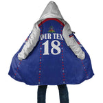 Custom Afro-Haitians Football Pride Cloak Les Grenadiers Veve Vodou Blue Version