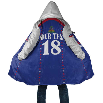 Custom Afro-Haitians Football Pride Cloak Les Grenadiers Veve Vodou Blue Version