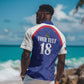 Custom Afro-Haitians Football Pride Hawaiian Shirt Les Grenadiers Veve Vodou Blue Version LT18