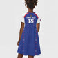 Custom Afro-Haitians Football Pride Kid Short Sleeve Dress Les Grenadiers Veve Vodou Blue Version LT18