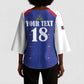 Custom Afro-Haitians Football Pride Kimono Sleeve Blouse Les Grenadiers Veve Vodou Blue Version