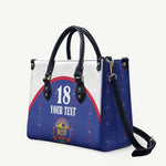 Custom Afro-Haitians Football Pride Leather Bag Les Grenadiers Veve Vodou Blue Version