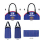 Custom Afro-Haitians Football Pride Leather Bag Les Grenadiers Veve Vodou Blue Version