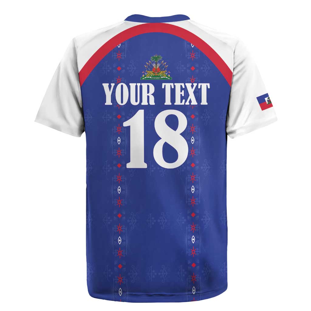 Custom Afro-Haitians Football Pride Rugby Jersey Les Grenadiers Veve Vodou Blue Version LT18