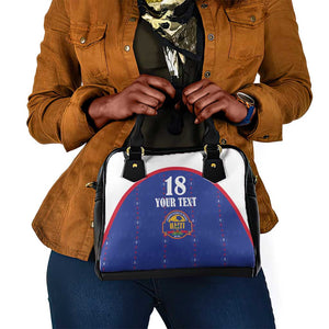 Custom Afro-Haitians Football Pride Shoulder Handbag Les Grenadiers Veve Vodou Blue Version - African Pride