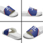 Custom Afro-Haitians Football Pride Slide Sandals Les Grenadiers Veve Vodou Blue Version