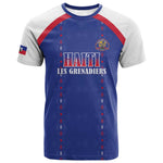 Custom Afro-Haitians Football Pride T shirt Les Grenadiers Veve Vodou Blue Version LT18