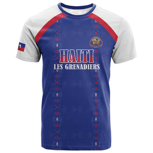 Custom Afro-Haitians Football Pride T shirt Les Grenadiers Veve Vodou Blue Version LT18