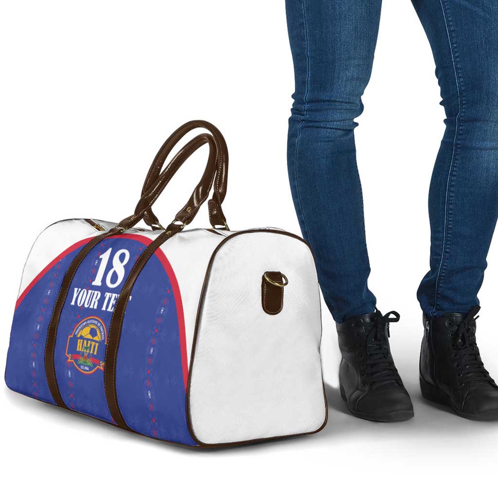 Custom Afro-Haitians Football Pride Travel Bag Les Grenadiers Veve Vodou Blue Version