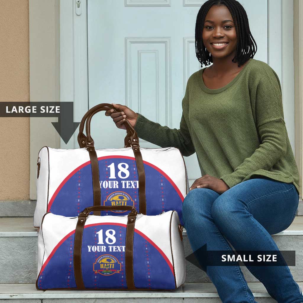 Custom Afro-Haitians Football Pride Travel Bag Les Grenadiers Veve Vodou Blue Version
