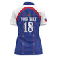 Custom Afro-Haitians Football Pride Women Polo Shirt Les Grenadiers Veve Vodou Blue Version LT18