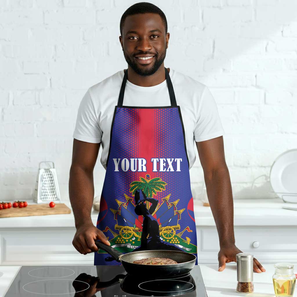 Afro-Haitians Pride Personalized Apron Neg Marron Haitian Heritage