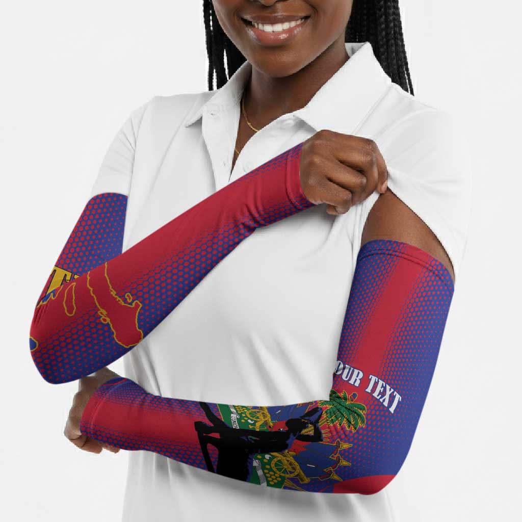 Afro-Haitians Pride Personalized Arm Sleeves Neg Marron Haitian Heritage