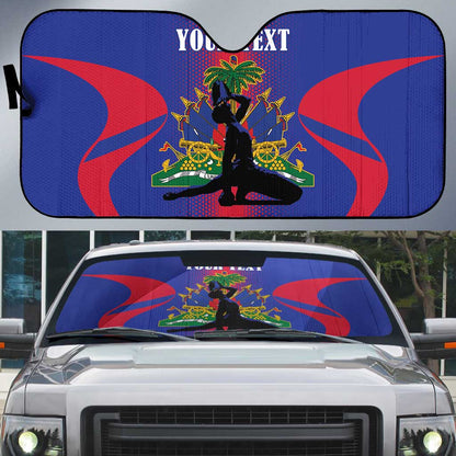 Afro-Haitians Pride Personalized Auto Sun Shade Neg Marron Haitian Heritage